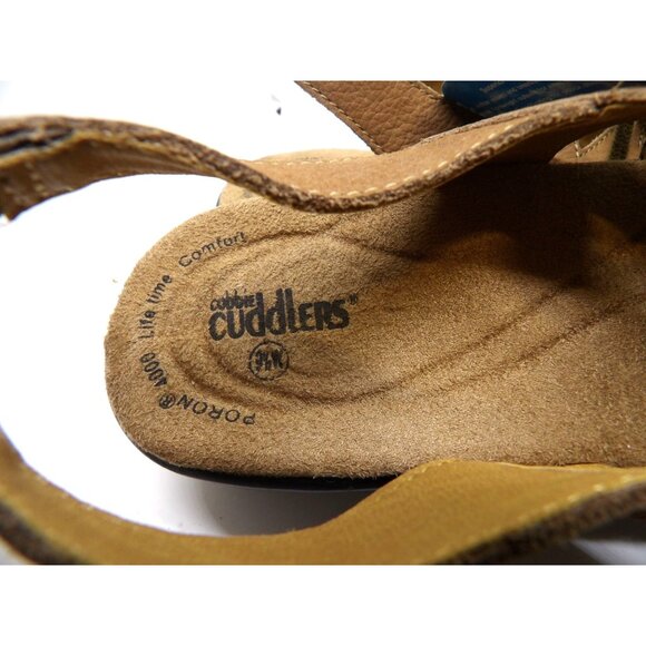 Cobbie Cuddlers Soft Leather Sandal Brown with Lace Tie size US 9.5W New - Picture 6 of 7